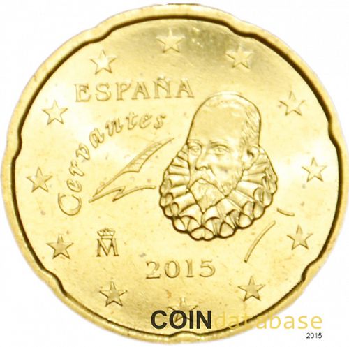 20 cent Obverse Image minted in SPAIN in 2015 (FELIPE VI)  - The Coin Database