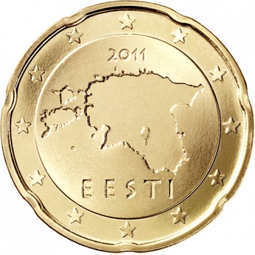 20 cent Obverse Image minted in ESTONIA in 2011 (1st Series)  - The Coin Database