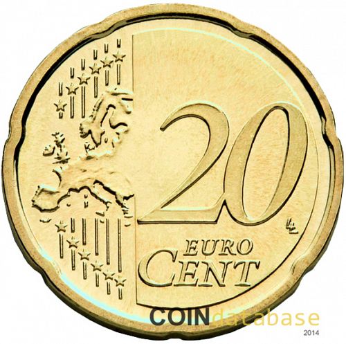 20 cent Reverse Image minted in SAN MARINO in 2015 (1st Series - New Reverse)  - The Coin Database