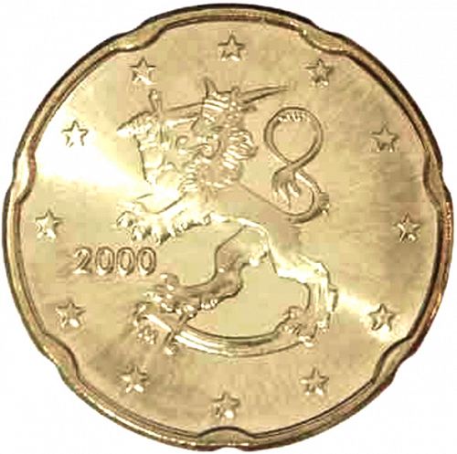 20 cent Obverse Image minted in FINLAND in 2000 (1st Series - M mark)  - The Coin Database
