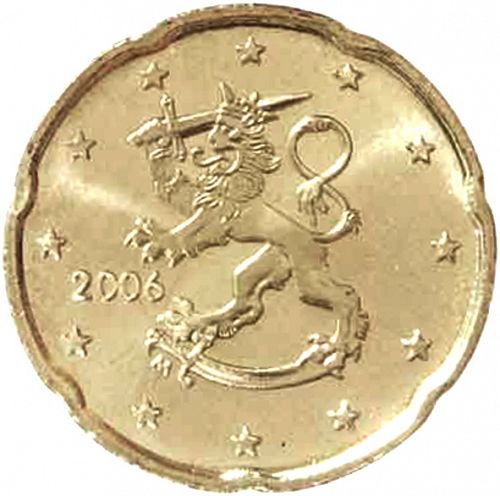 20 cent Obverse Image minted in FINLAND in 2006 (1st Series - M mark)  - The Coin Database
