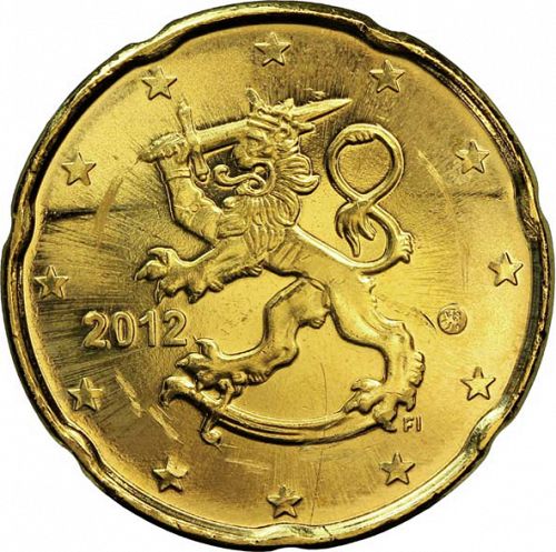 20 cent Obverse Image minted in FINLAND in 2012 (4th Series - New Mint Mark)  - The Coin Database