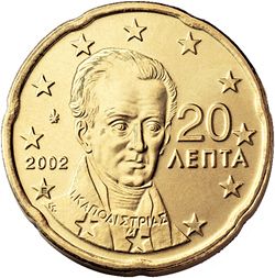 20 cent Obverse Image minted in GREECE in 2002 (1st Series)  - The Coin Database