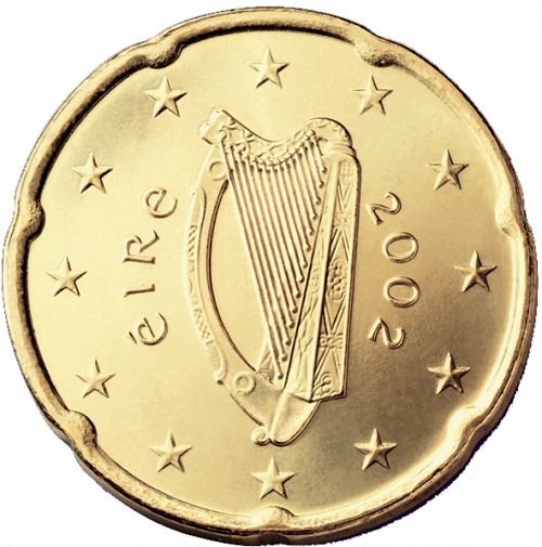 20 cent Obverse Image minted in IRELAND in 2002 (1st Series)  - The Coin Database