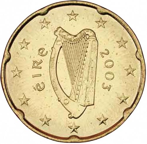 20 cent Obverse Image minted in IRELAND in 2003 (1st Series)  - The Coin Database