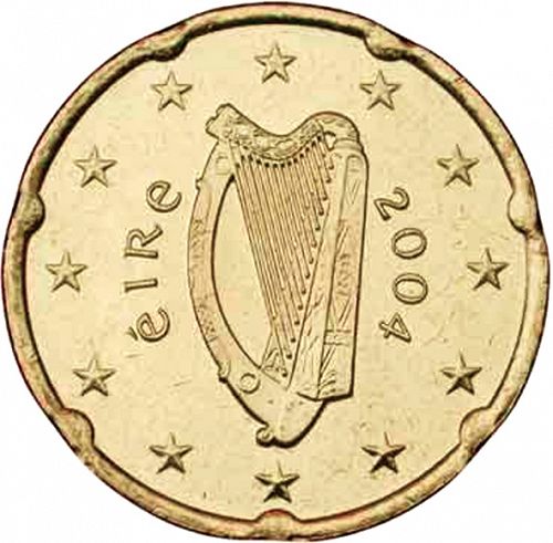 20 cent Obverse Image minted in IRELAND in 2004 (1st Series)  - The Coin Database