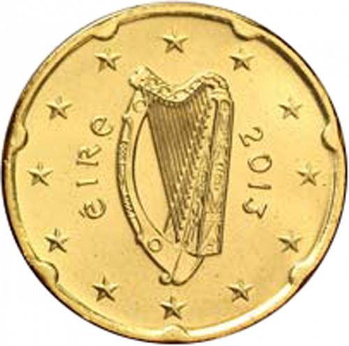 20 cent Obverse Image minted in IRELAND in 2013 (1st Series - New Reverse)  - The Coin Database