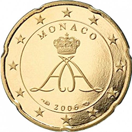 20 cent Obverse Image minted in MONACO in 2006 (ALBERT II)  - The Coin Database