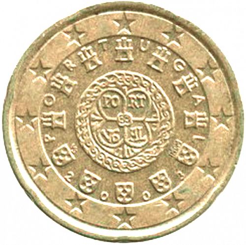 20 cent Obverse Image minted in PORTUGAL in 2003 (1st Series)  - The Coin Database