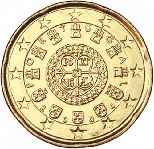 20 cent Obverse Image minted in PORTUGAL in 2004 (1st Series)  - The Coin Database