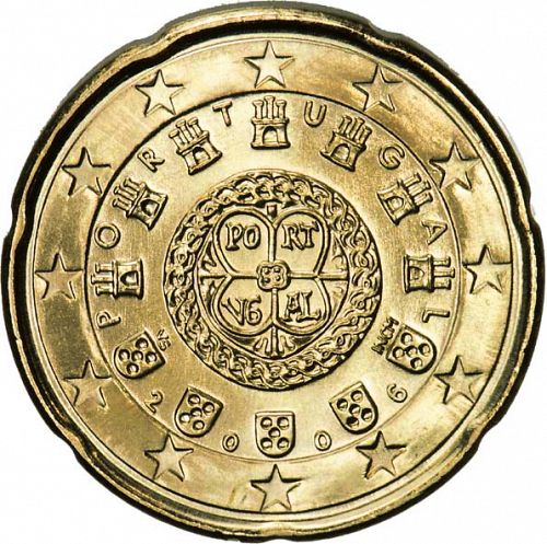 20 cent Obverse Image minted in PORTUGAL in 2006 (1st Series)  - The Coin Database