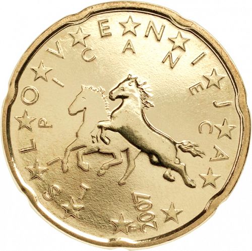 20 cent Obverse Image minted in SLOVENIA in 2007 (1st Series)  - The Coin Database