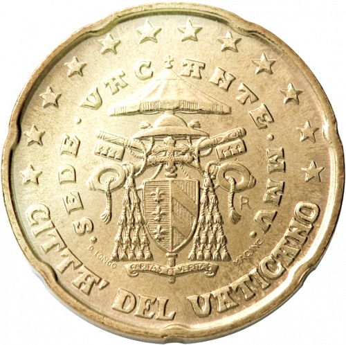 20 cent Obverse Image minted in VATICAN in 2005 (SEDE VACANTE)  - The Coin Database