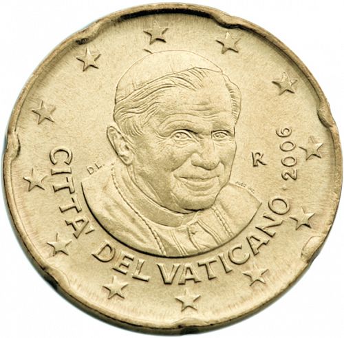 20 cent Obverse Image minted in VATICAN in 2006 (BENEDICT XVI)  - The Coin Database