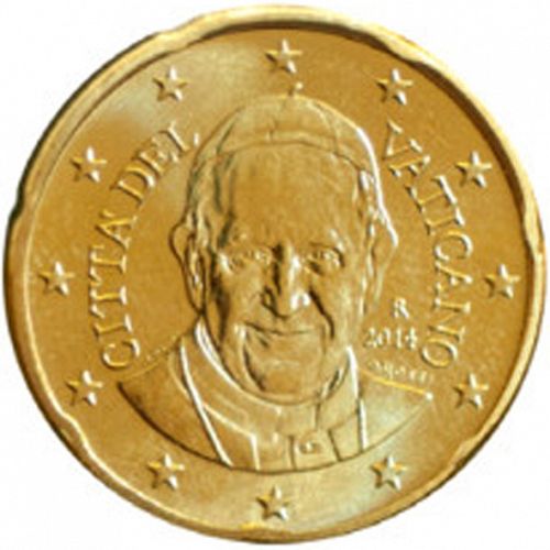 20 cent Obverse Image minted in VATICAN in 2014 (FRANCIS)  - The Coin Database