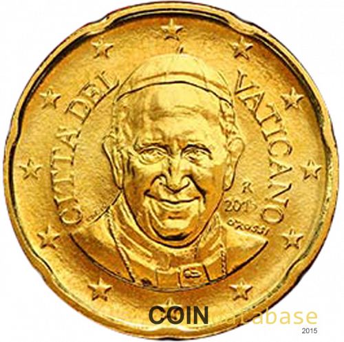 20 cent Obverse Image minted in VATICAN in 2015 (FRANCIS)  - The Coin Database