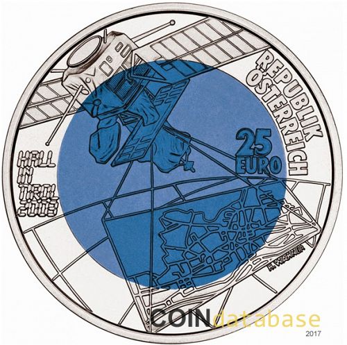 25 € Obverse Image minted in AUSTRIA in 2003 (Silver Niobium Coins Series)  - The Coin Database