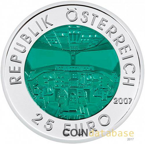 25 € Obverse Image minted in AUSTRIA in 2007 (Silver Niobium Coins Series)  - The Coin Database