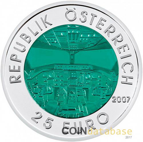 25 € Obverse Image minted in AUSTRIA in 2007 (Silver Niobium Coins Series)  - The Coin Database