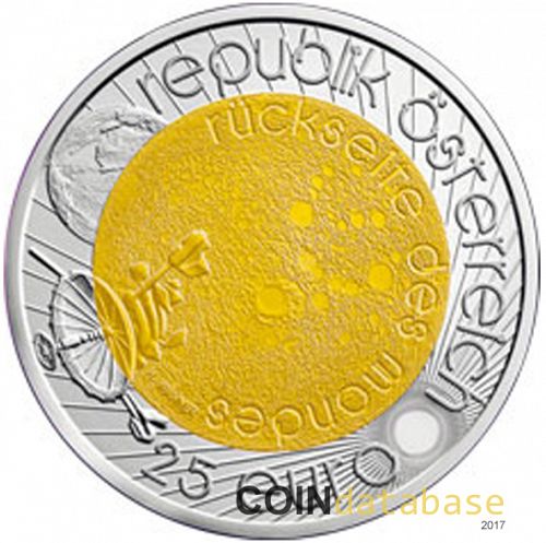 25 € Obverse Image minted in AUSTRIA in 2009 (Silver Niobium Coins Series)  - The Coin Database