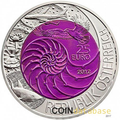 25 € Obverse Image minted in AUSTRIA in 2012 (Silver Niobium Coins Series)  - The Coin Database