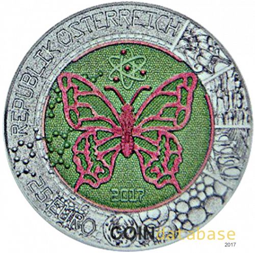 25 € Obverse Image minted in AUSTRIA in 2017 (Silver Niobium Coins Series)  - The Coin Database