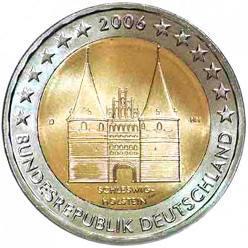 2 € Obverse Image minted in GERMANY in 2006D (Schleswig-Holstein)  - The Coin Database