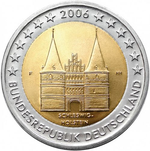 2 € Obverse Image minted in GERMANY in 2006F (Schleswig-Holstein)  - The Coin Database