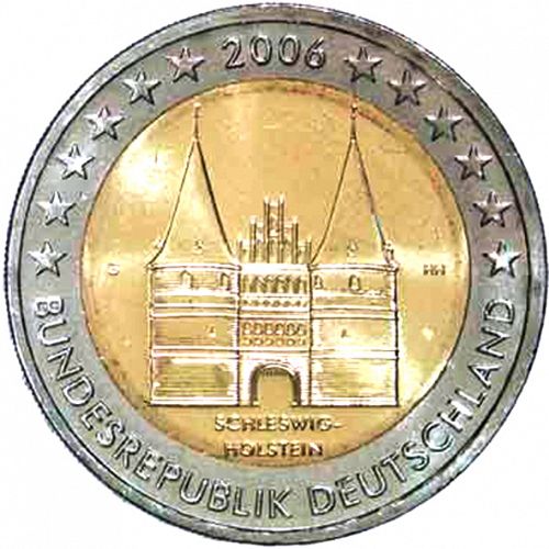 2 € Obverse Image minted in GERMANY in 2006G (Schleswig-Holstein)  - The Coin Database