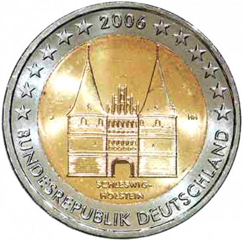2 € Obverse Image minted in GERMANY in 2006J (Schleswig-Holstein)  - The Coin Database