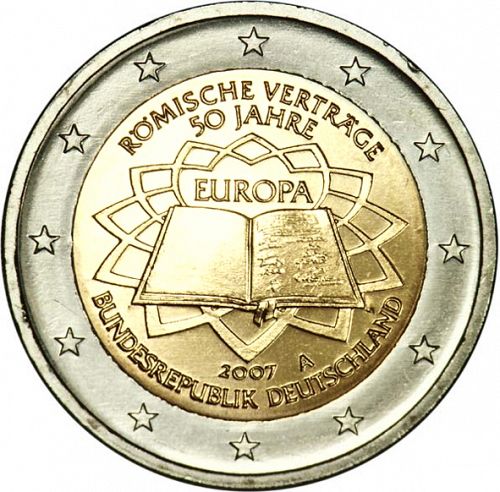 2 € Obverse Image minted in GERMANY in 2007A (50th anniversary of the Treaty of Rome)  - The Coin Database