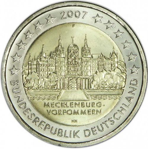 2 € Obverse Image minted in GERMANY in 2007F (Mecklenburg-Western Pomerania)  - The Coin Database