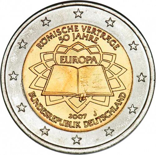 2 € Obverse Image minted in GERMANY in 2007J (50th anniversary of the Treaty of Rome)  - The Coin Database