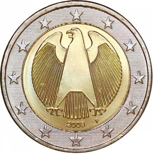 2 € Obverse Image minted in GERMANY in 2008F (1st Series - New Reverse)  - The Coin Database
