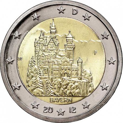 2 € Obverse Image minted in GERMANY in 2012F (Bayern)  - The Coin Database