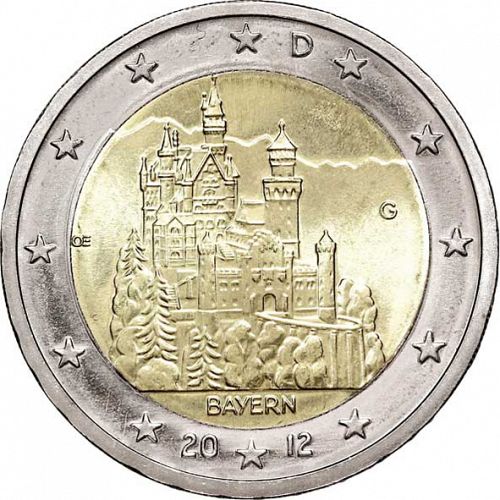 2 € Obverse Image minted in GERMANY in 2012G (Bayern)  - The Coin Database