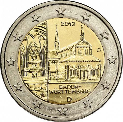 2 € Obverse Image minted in GERMANY in 2013D (Baden-Württemberg)  - The Coin Database
