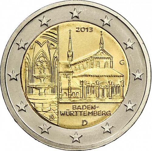 2 € Obverse Image minted in GERMANY in 2013G (Baden-Württemberg)  - The Coin Database