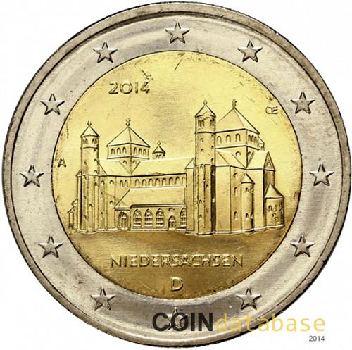2 € Obverse Image minted in GERMANY in 2014A (1st Series - New Reverse)  - The Coin Database