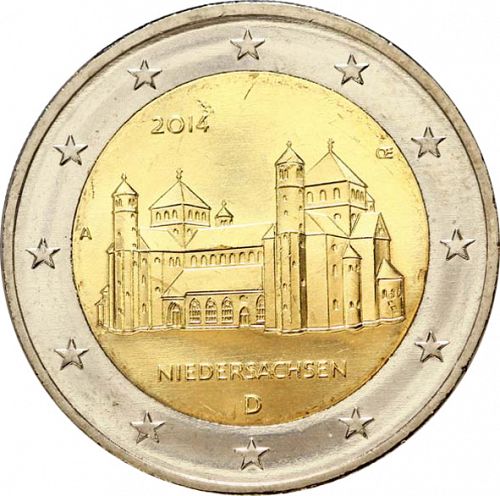 2 € Obverse Image minted in GERMANY in 2014A (Lower Saxony)  - The Coin Database