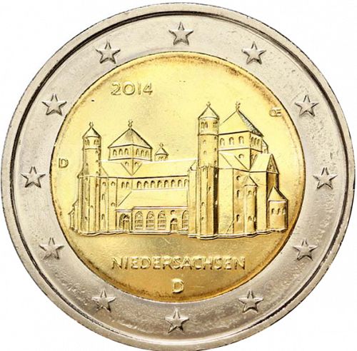 2 € Obverse Image minted in GERMANY in 2014D (Lower Saxony)  - The Coin Database