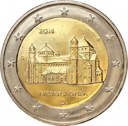 2 € Obverse Image minted in GERMANY in 2014G (Lower Saxony)  - The Coin Database