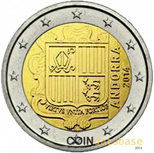 2 € Obverse Image minted in ANDORRA in 2014 (1st Series)  - The Coin Database