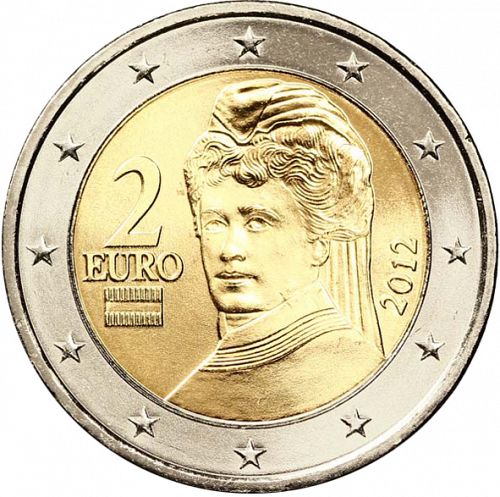 2 € Obverse Image minted in AUSTRIA in 2012 (1st Series - New Reverse)  - The Coin Database