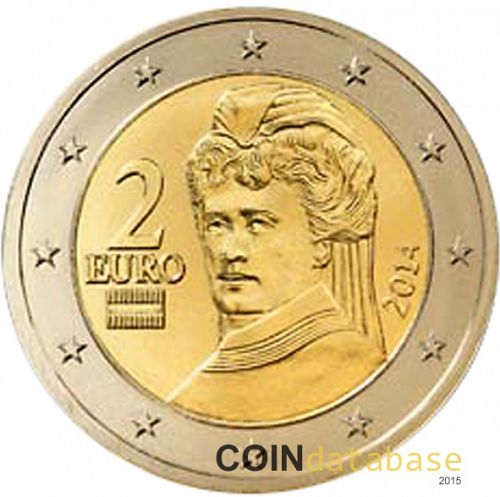 2 € Obverse Image minted in AUSTRIA in 2014 (1st Series - New Reverse)  - The Coin Database