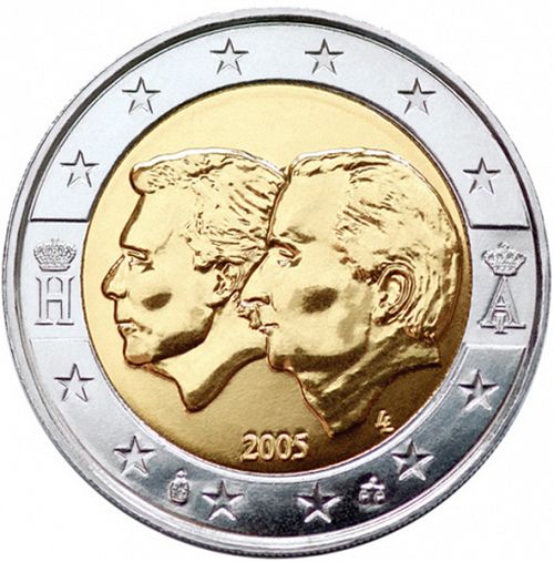 2 € Obverse Image minted in BELGIUM in 2005 (Belgium-Luxembourg Economic Union)  - The Coin Database