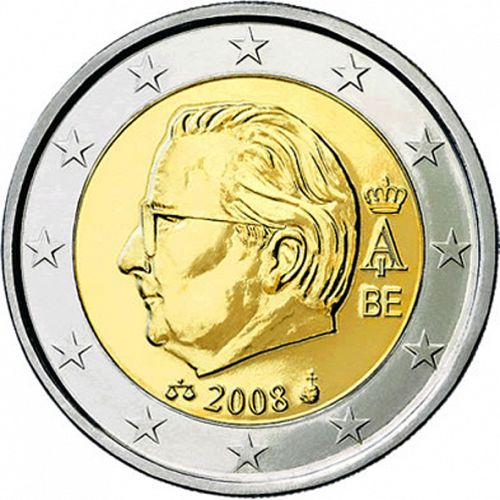 2 € Obverse Image minted in BELGIUM in 2008 (ALBERT II - 2nd Series)  - The Coin Database