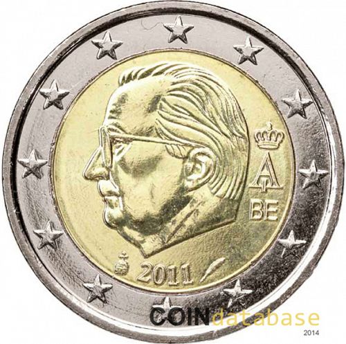 2 € Obverse Image minted in BELGIUM in 2011 (ALBERT II - 3rd Series)  - The Coin Database