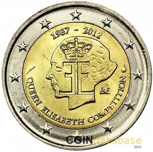 2 € Obverse Image minted in BELGIUM in 2012 (75th Anniversary of Queen Elisabeth Music Competition.)  - The Coin Database