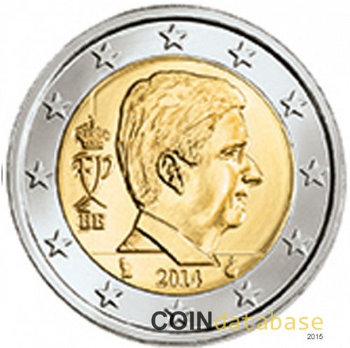 2 € Obverse Image minted in BELGIUM in 2014 (PHILIPPE)  - The Coin Database